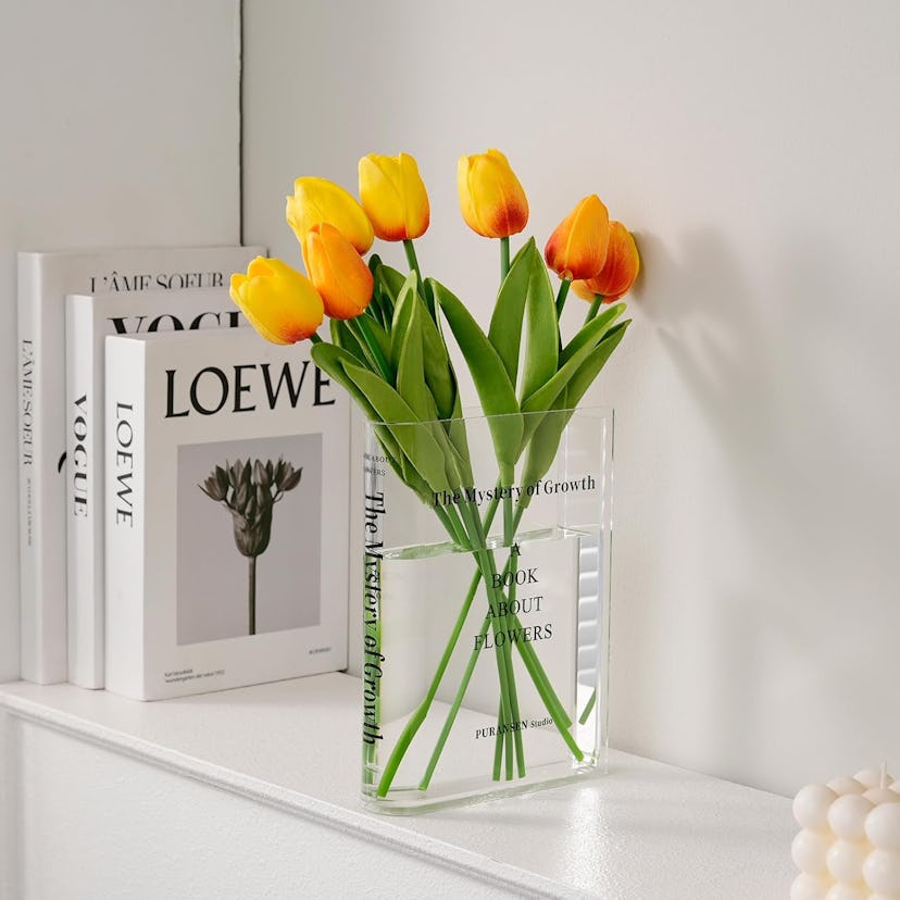 Puransen Clear Book Flower Vase