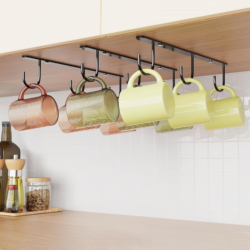 Luckinow Under Cabinet Mug Hooks (3-Pack)