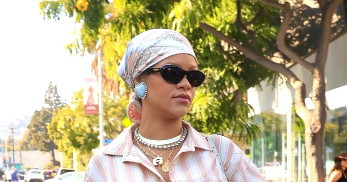 Rihanna Hits the Streets in Pajamas