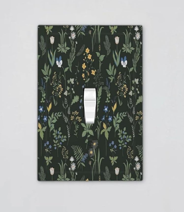 Yamxbfa Floral Vintage Dark Green Light Switch Cover