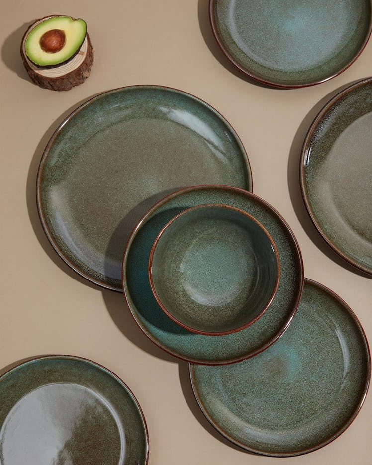 Pokini Large Ceramic Pasta Bowls (Set of 4) 