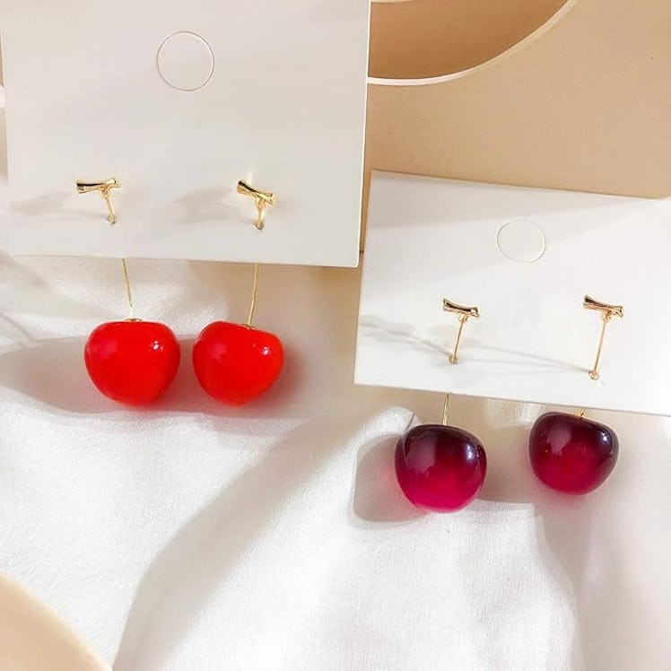 ONEYIM Cherry Drop Earrings (2 Pairs)
