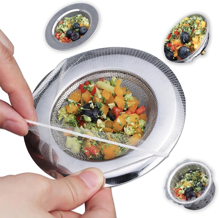  WYIRONG Disposable Mesh Sink Strainer Bags (250-Pieces)