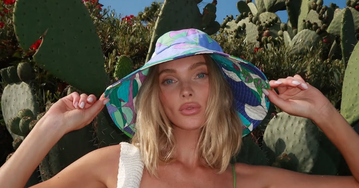 Elsa Hosk's Tiny, Metallic Green Bikini Is Beach Day Perfection