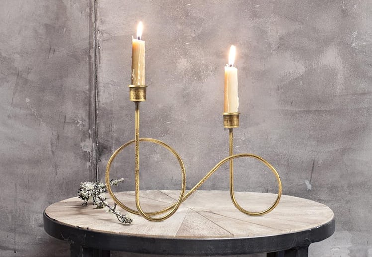 SUJUN Twisted Brass Style Candle Holder