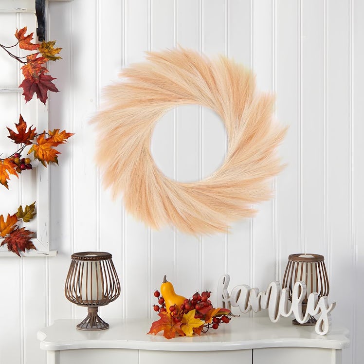 Rowfad Faux Pampas Grass Wreath