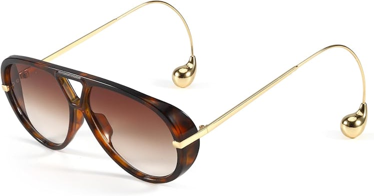 SODQW Oversized Aviator Sunglasses