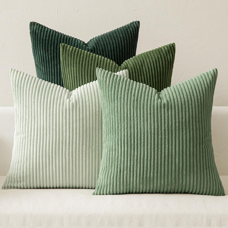 MIULEE Corduroy Pillow Covers (4 Pieces)