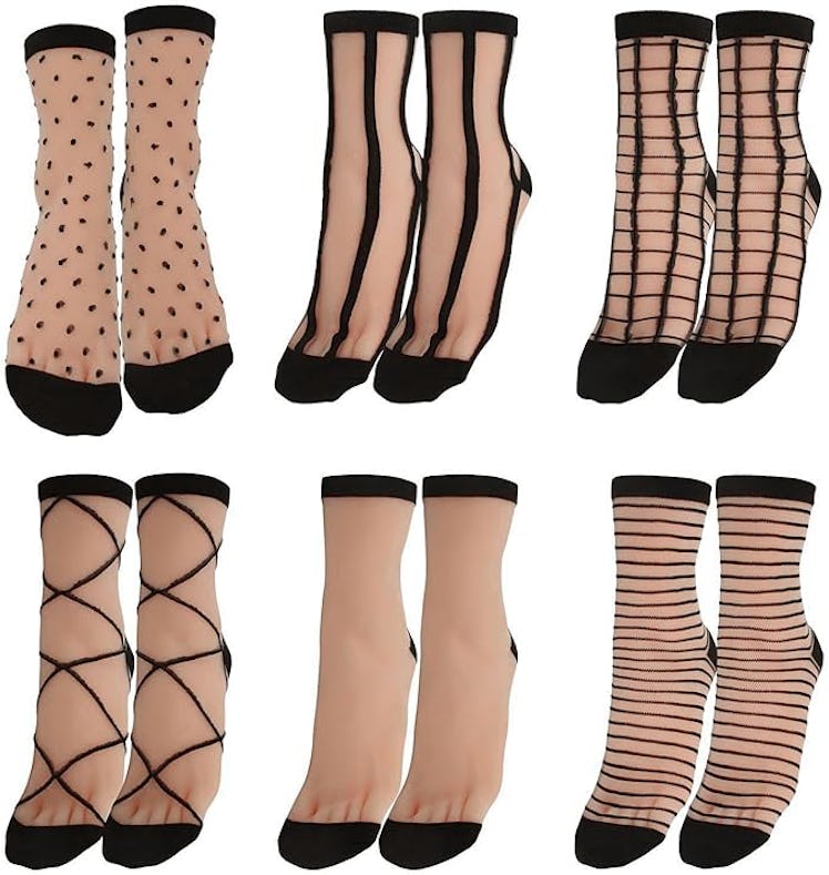 COOLUXU Sheer Socks (6 Pairs)