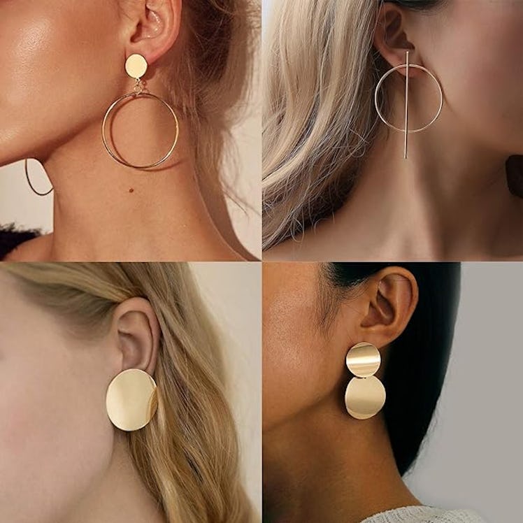 Fesciory Statement Drop Dangle Earrings (13 Pairs) 
