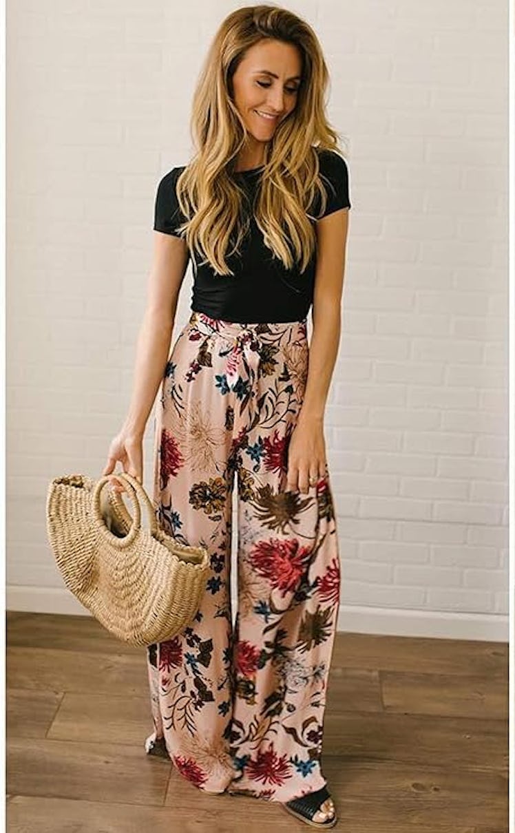 ECOWISH Wide Leg Palazzo Pants