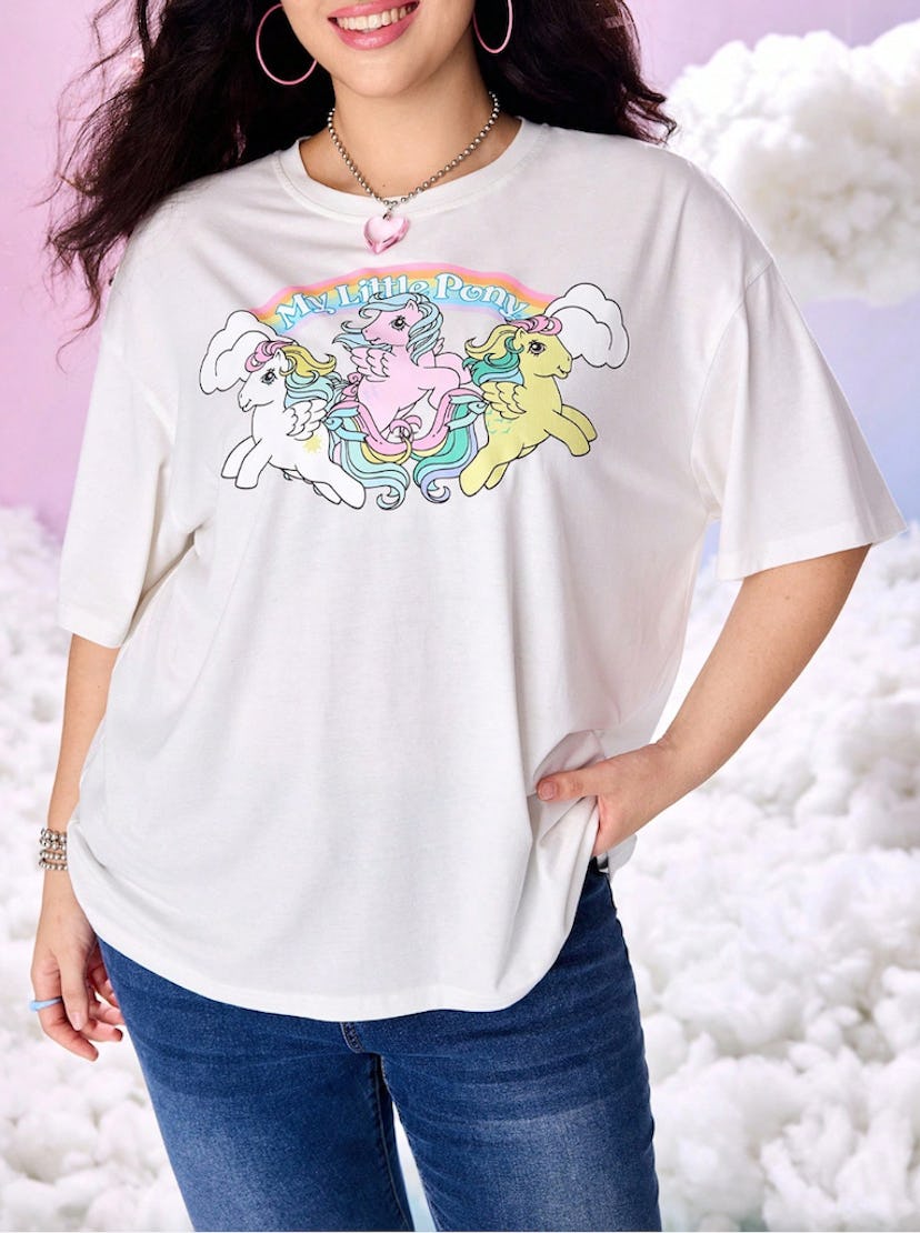 My Little Pony x SHEIN Plus Size Horse Print T-Shirt
