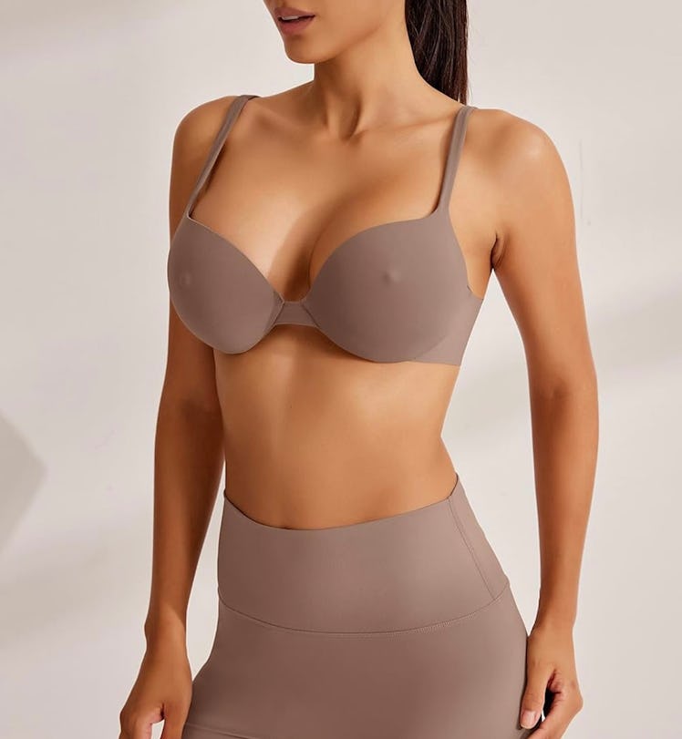 REORIA Plunge Nipple Bra
