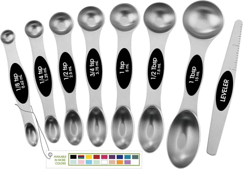 Spring Chef Stainless Steel Magnetic Measuring Spoons Set with Strong N45 Magnets