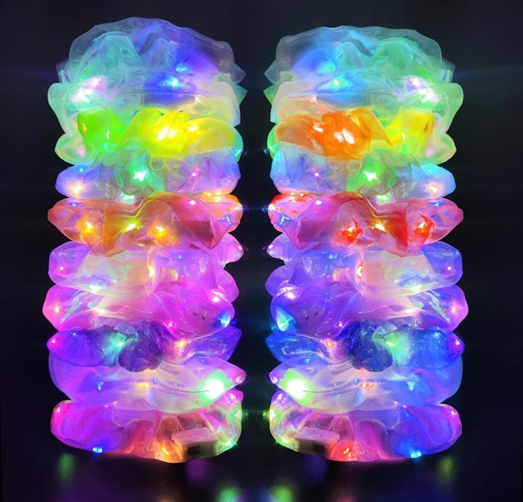 MUYANN Light Up Scrunchies (10-Pack)