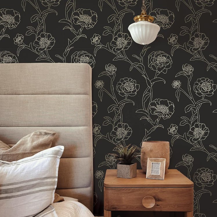 Tempaper Peel and Stick Floral Wallpaper