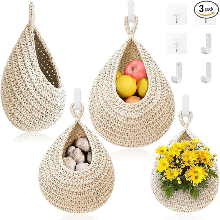 OGOTEZ Hanging Fruit Baskets (3-Pack)