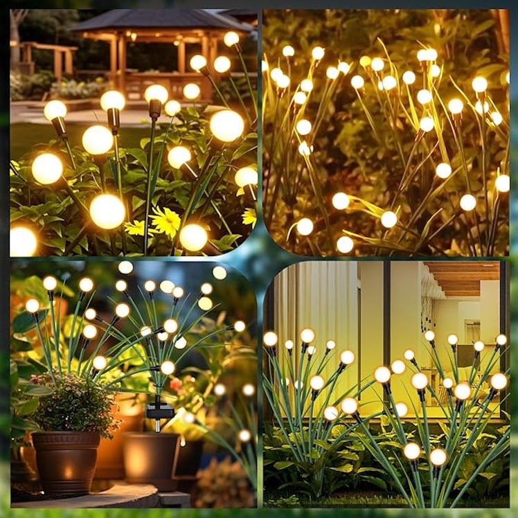 luckystyle Solar Powered Garden Lights (4-Pack)