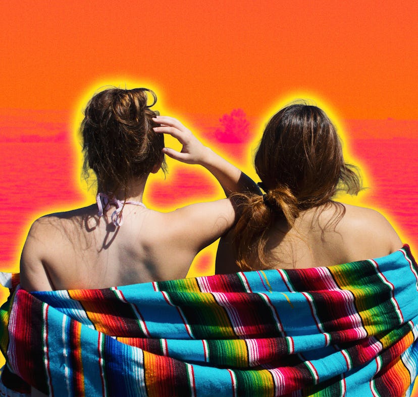 two friends on a girls trip