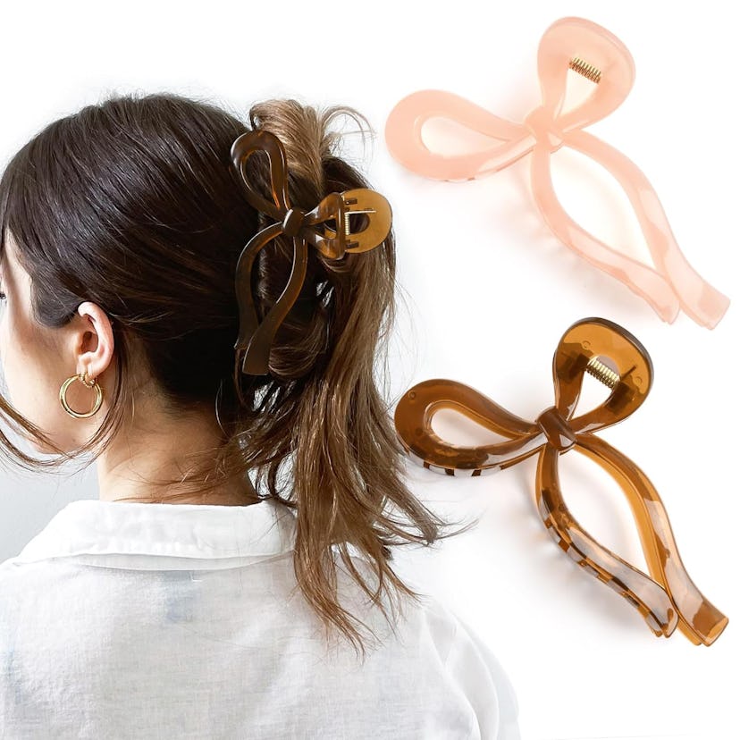 Yanibest Elegant Bow Hair Claw Clips (2-Pack)