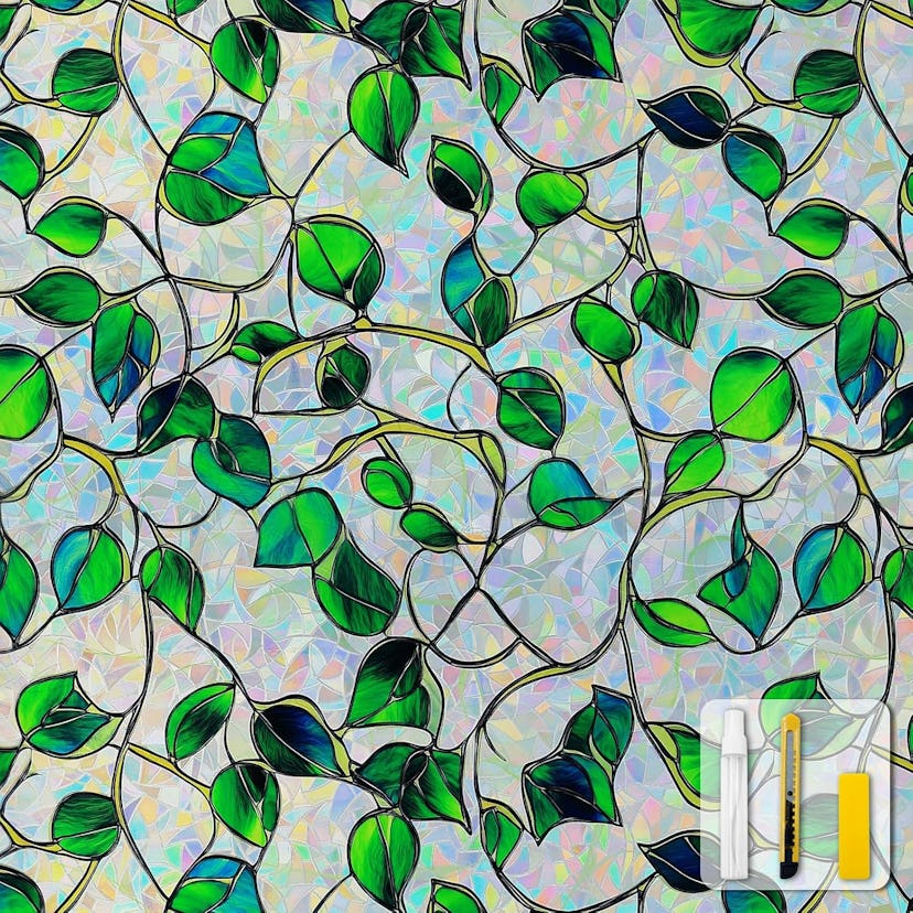 somwise Stained Glass Window Film 