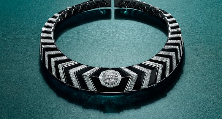 A diamond and onyx collar necklace from Messika