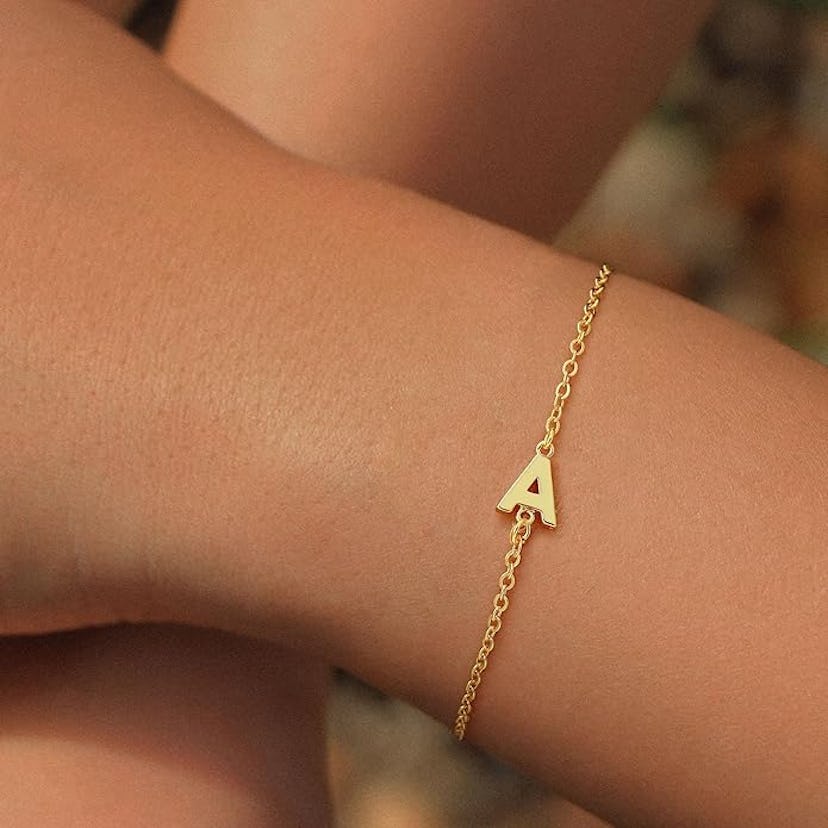 Turandoss 18-Karat Gold-Plated Initial Bracelet