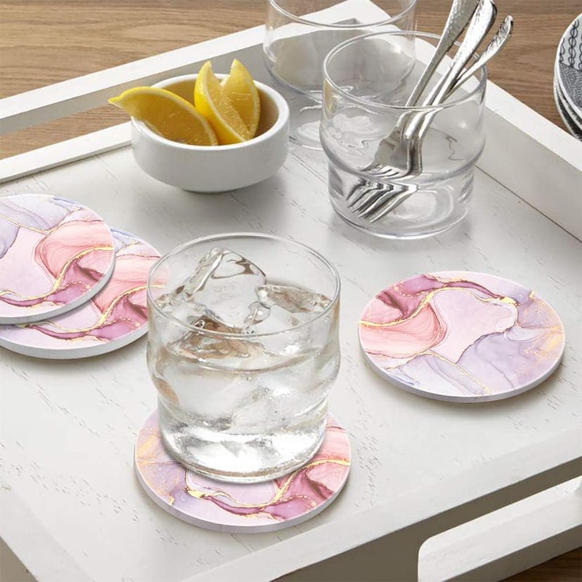 Lahome Marble Style Coasters (Set of 4)