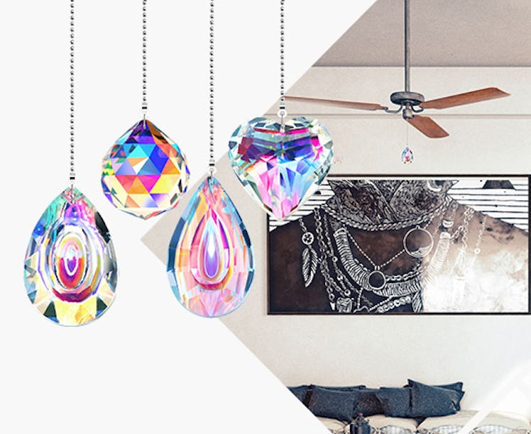 Honoson Crystal Ceiling Fan Pull Chain (4-Pieces)