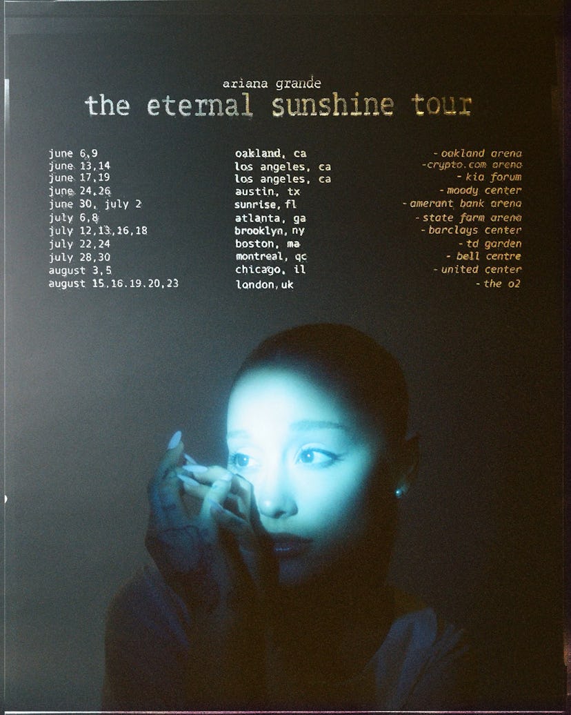 Ariana Grande's Eternal Sunshine Tour poster