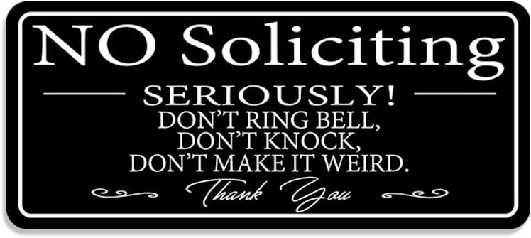 Maoerzai No Soliciting Sign