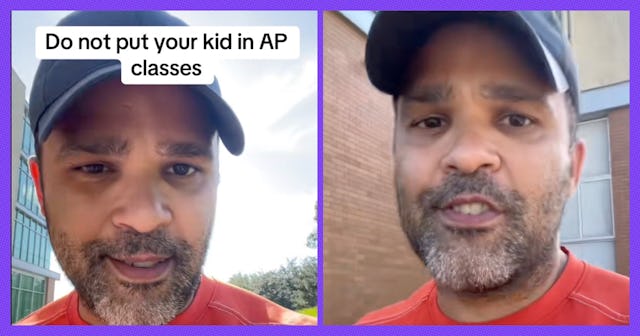 A dad warns against placing children in AP classes.