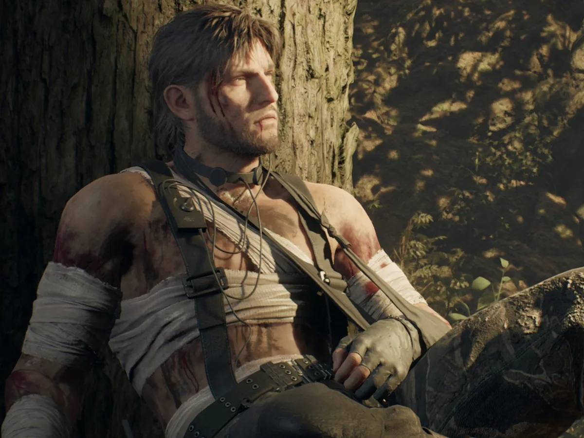 METAL GEAR SOLID Δの負傷したSnake。Inverse掲載画像。