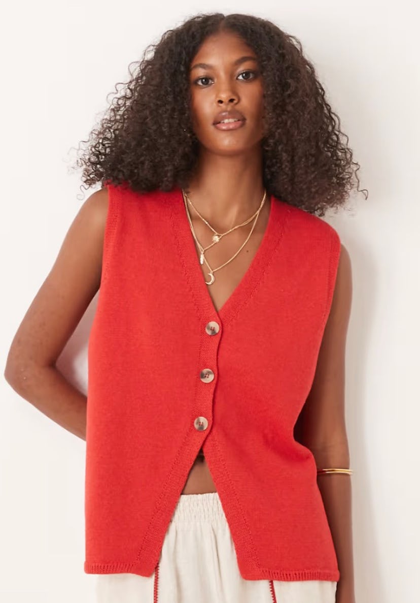 ASOS DESIGN Clean Knit Relaxed Fit Vest