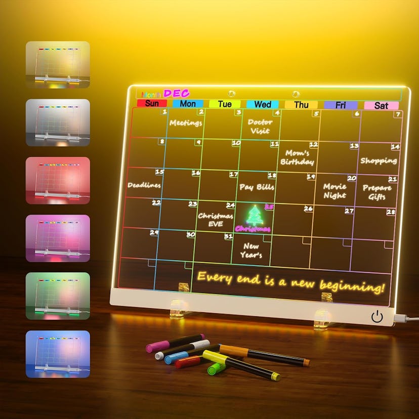 Bailkind Light-Up Acrylic Dry Erase Calendar