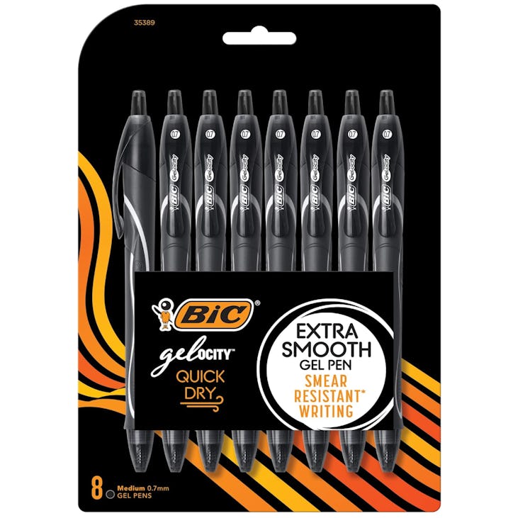 BIC Quick Dry Black Gel Pens (8-Pack)