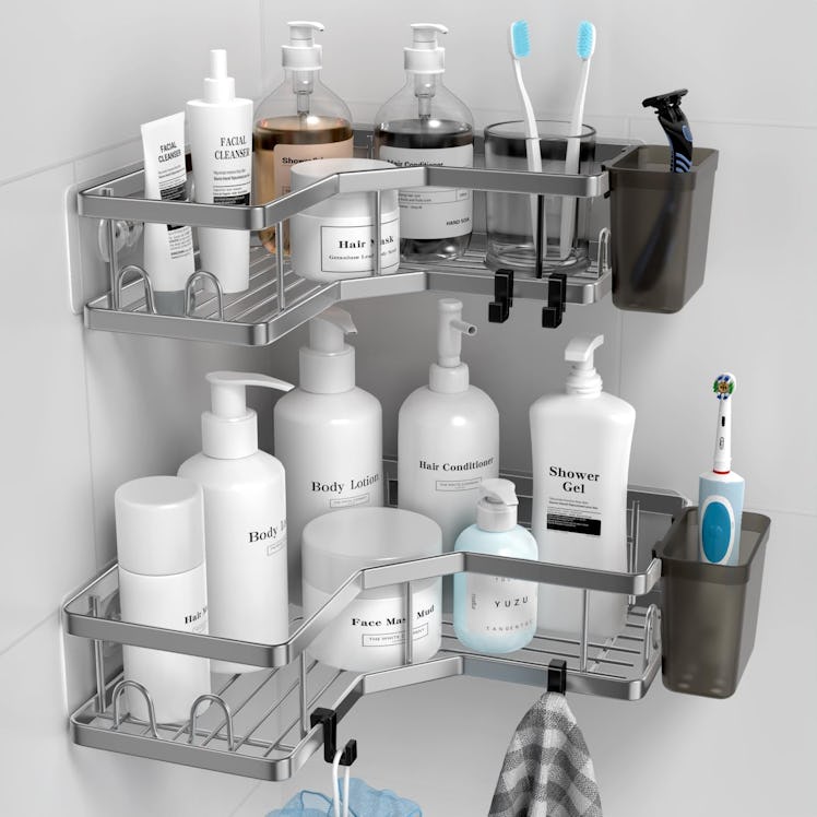 AKTECKE Corner Shower Caddies (2-Pack)