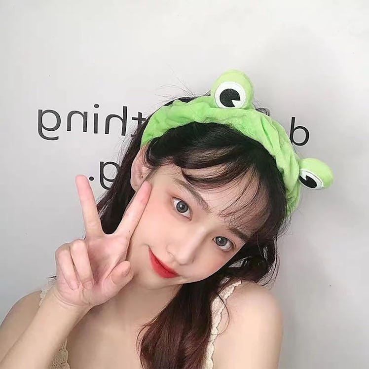 Jowmoy Green Frog Elastic Headband