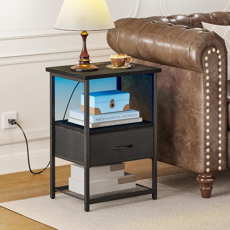 Fixwal Night Stand with Charging Station