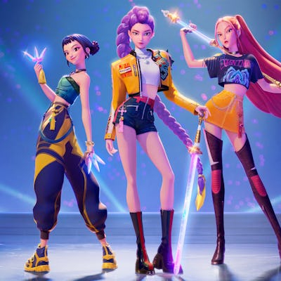 KPop Demon Hunters production still