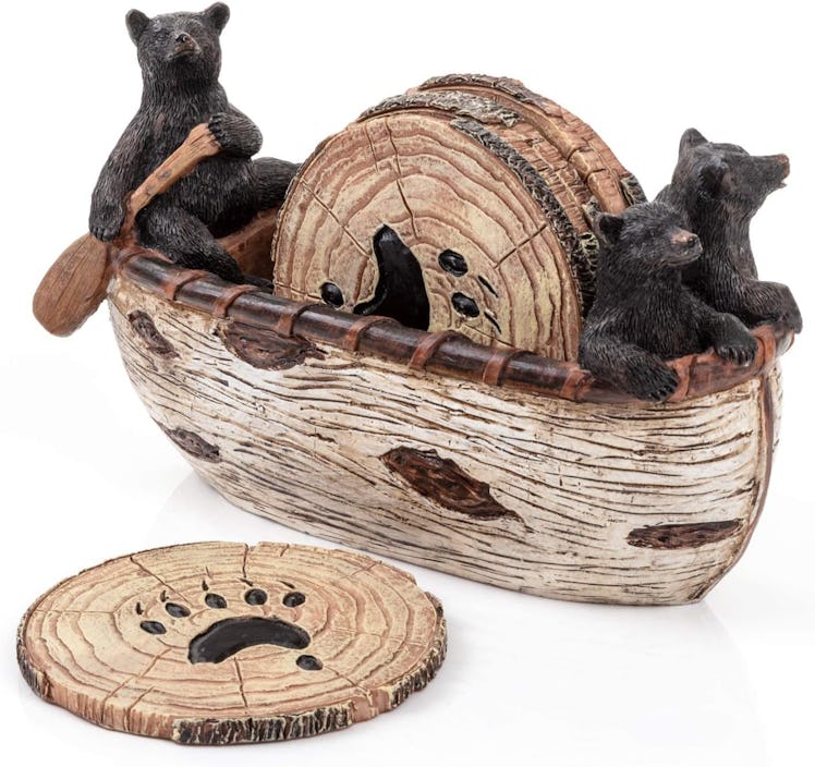 Cabin Obsession Bear Coasters (6 Pieces)