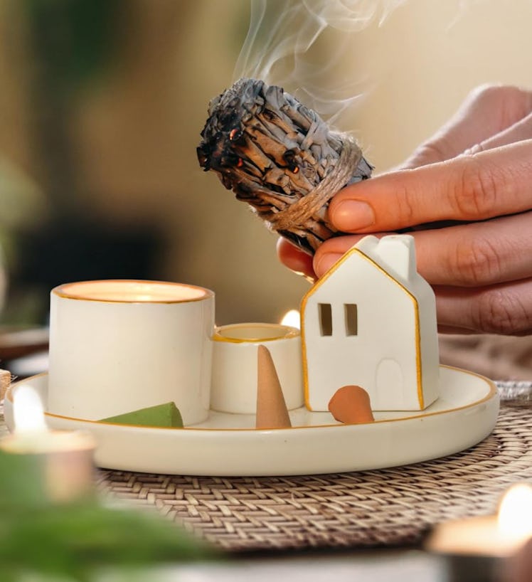 ZenBless 5-In-1 Incense Holder Burner for Palo Santo, Sage, & Incense Sticks