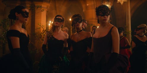 Aubri Ibrag, Imogen Waterhouse, Alisha Boe and Josie Totah in The Buccaneers. Photo via Apple TV+