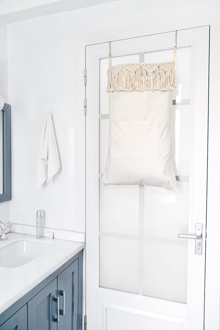 Mkono Macrame Hanging Laundry Hamper 