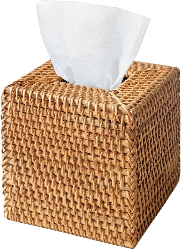 S310 Natural Rattan Tissue Box Cover