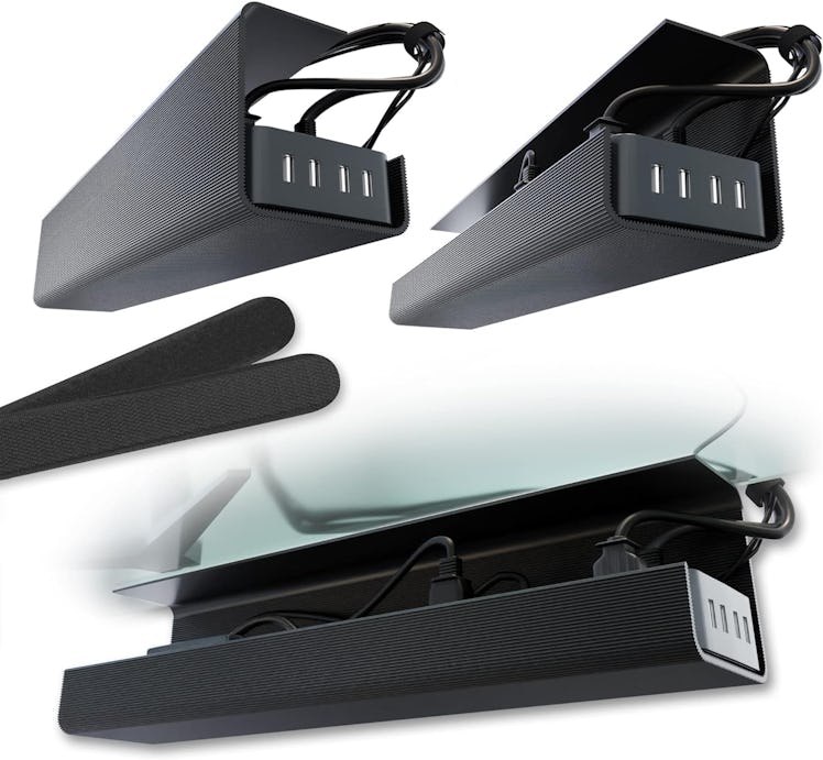 Scandinavian Hub Under-Desk Cable Management Tray