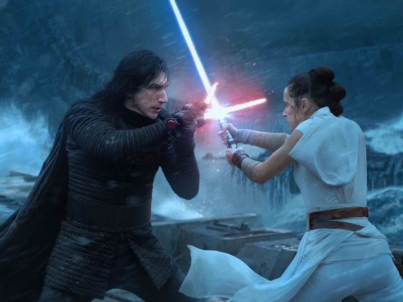Adam Drive and Daisy Ridley in Star Wars: Episode IX — The Rise of Skywalker
