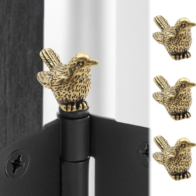 Wallertree Brass Sparrow Hinge Heads (Set of 3)