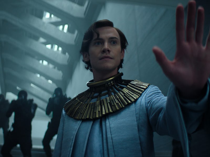 Cassian Bilton as Brother Dawn in 'Foundation.'