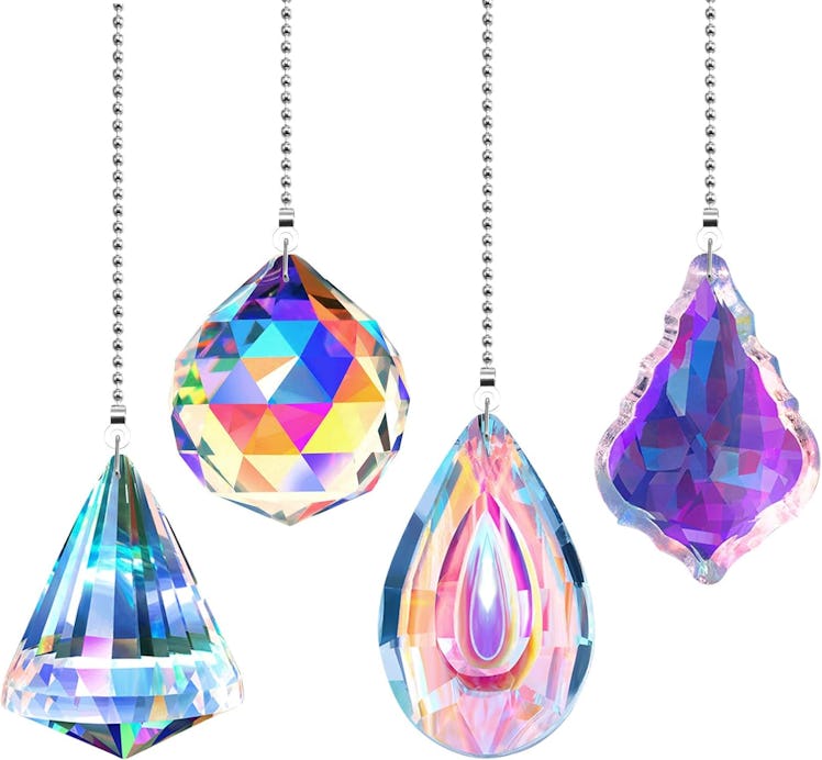 Honoson Crystal Ceiling Fan Pull Chain (4-Pack)